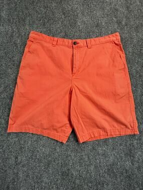 Magellan Outdoors Men's Chino Shorts Orange Coral Size 36 Casual Stretch